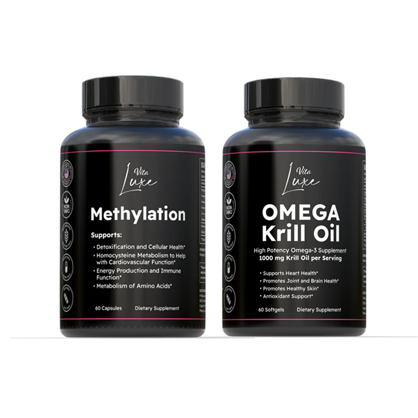 Anti-Inflammatory & Antioxidant Bundle: Methylation + Omega-3 Krill Oil
